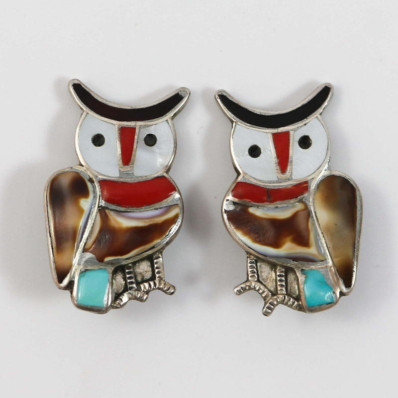 1960s Owl Clip Earrings