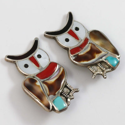 1960s Owl Clip Earrings