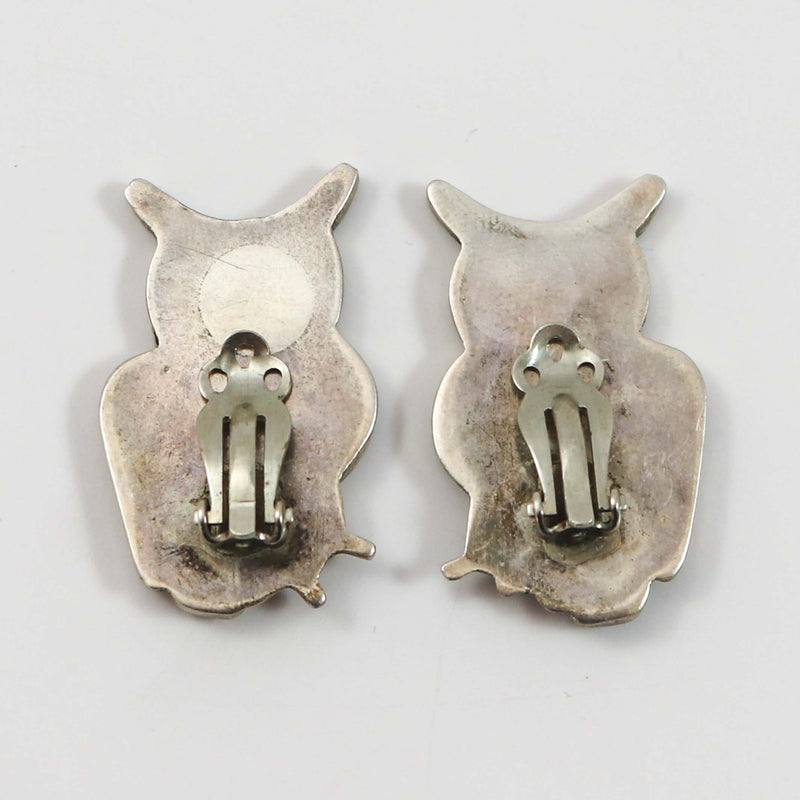 1960s Owl Clip Earrings