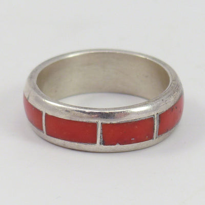 1960s Coral Inlay Ring