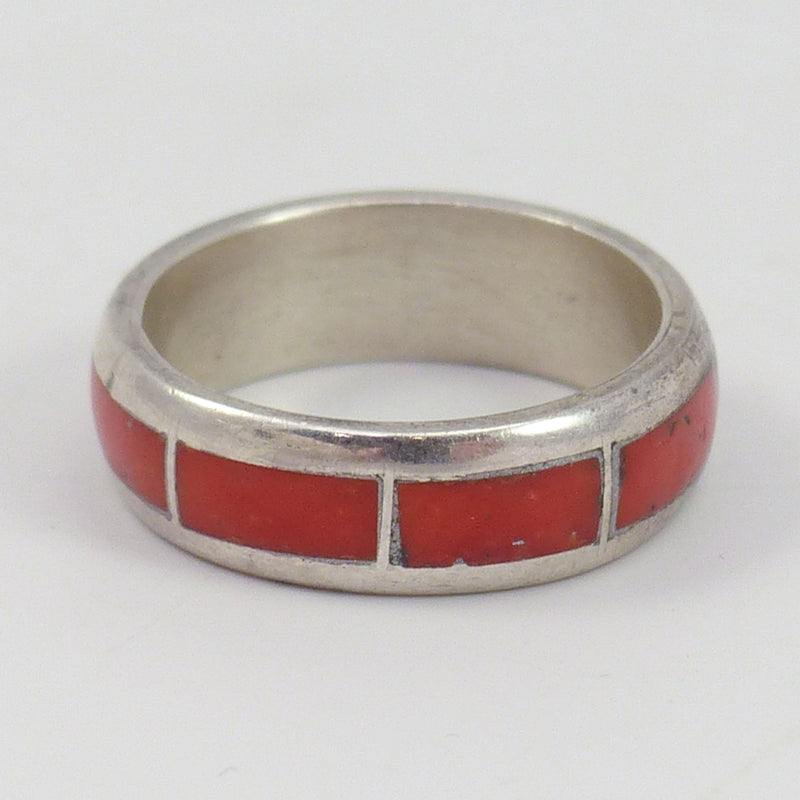 1960s Coral Inlay Ring