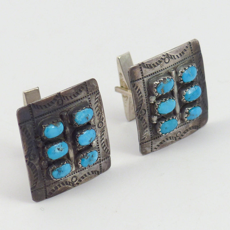 1970s Turquoise Cufflinks
