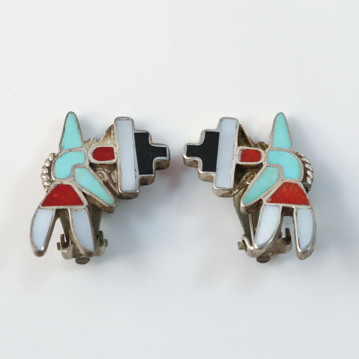 1960s Rainbow Man Clip Earrings