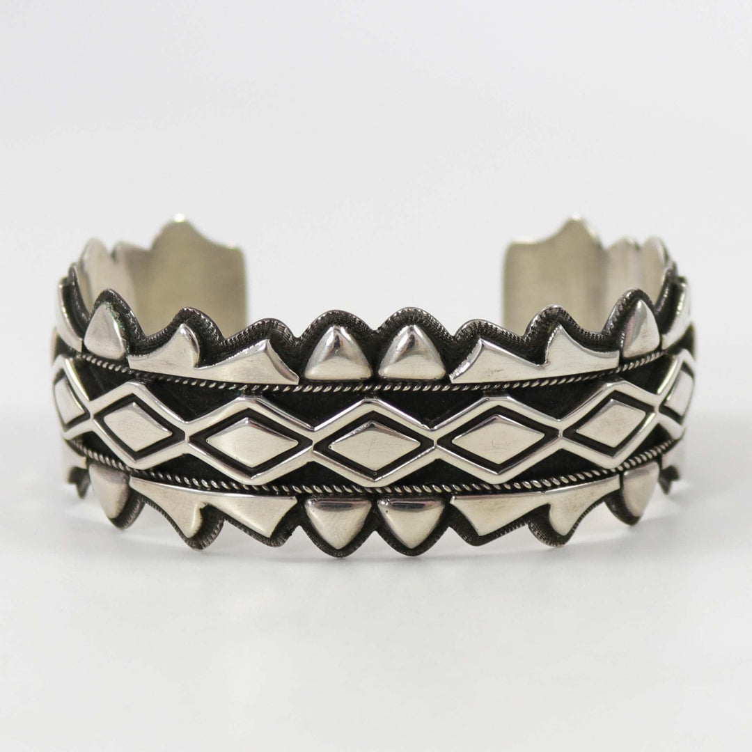 Silver Appliqué Cuff by Thomas Jim - Garland's