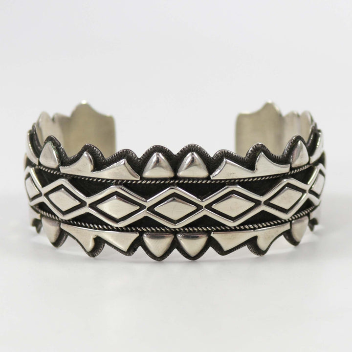 Silver Appliqué Cuff by Thomas Jim - Garland's
