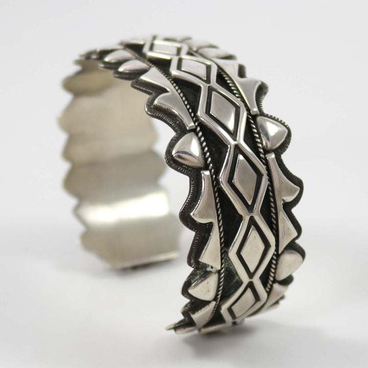 Silver Appliqué Cuff by Thomas Jim - Garland's