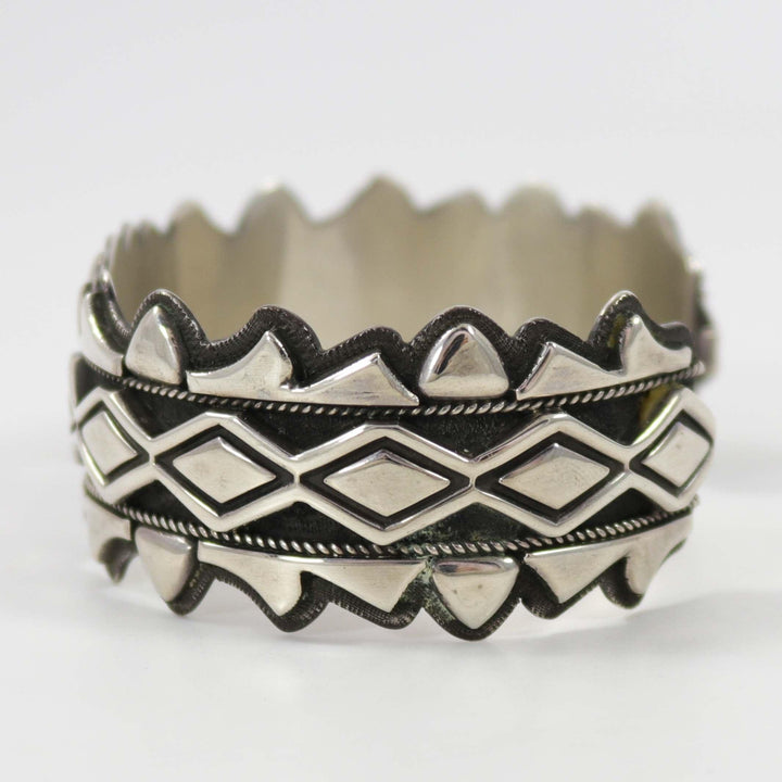 Silver Appliqué Cuff by Thomas Jim - Garland's