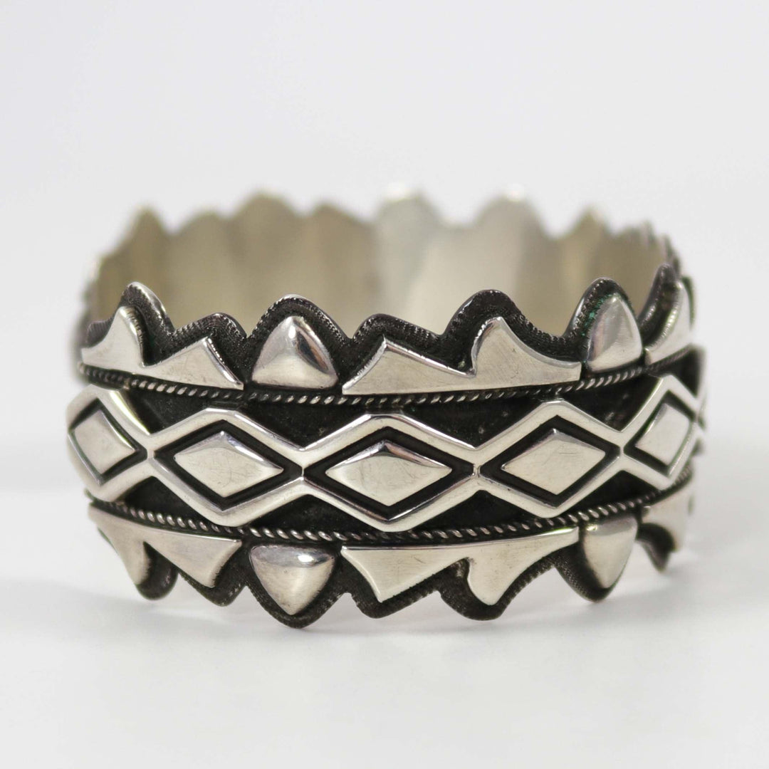 Silver Appliqué Cuff by Thomas Jim - Garland's