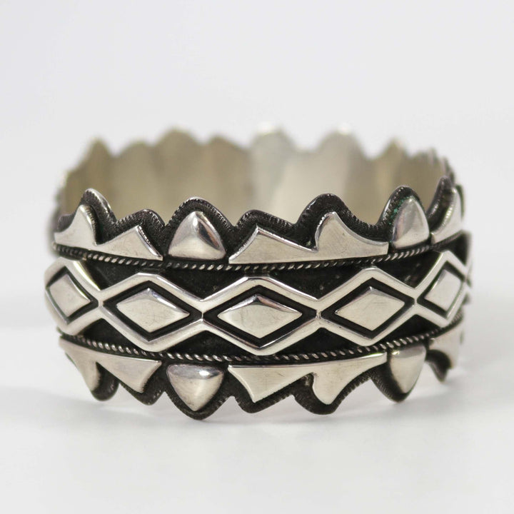 Silver Appliqué Cuff by Thomas Jim - Garland's