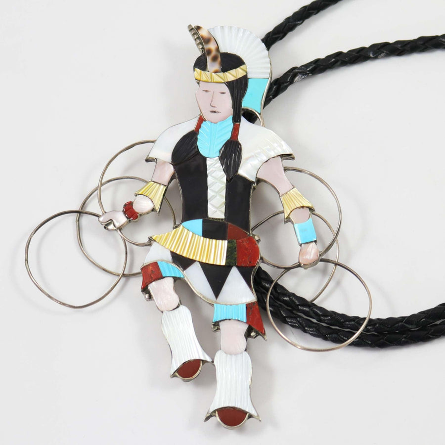1970s Hoop Dancer Bola Tie by Jonathan Beyuka - Garland's