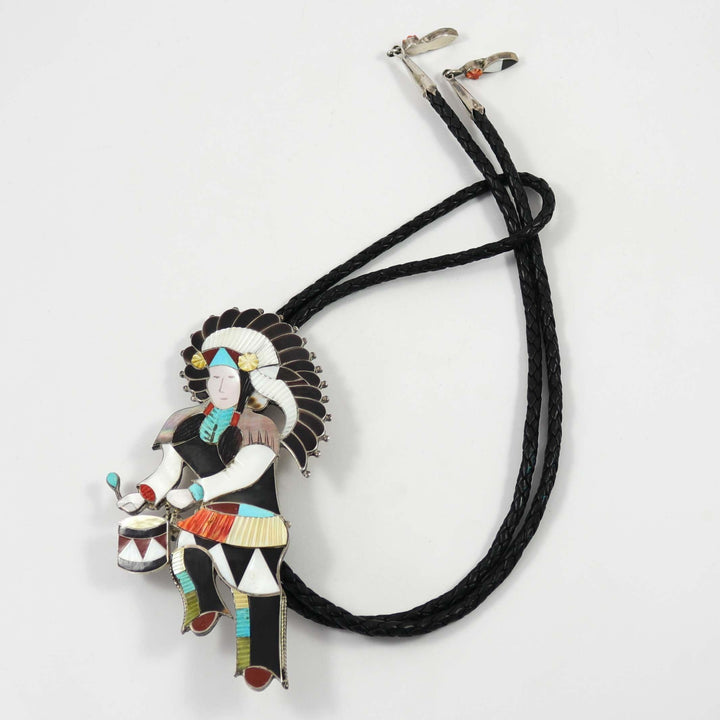 1970s Drummer Bola Tie by Jonathan Beyuka - Garland's