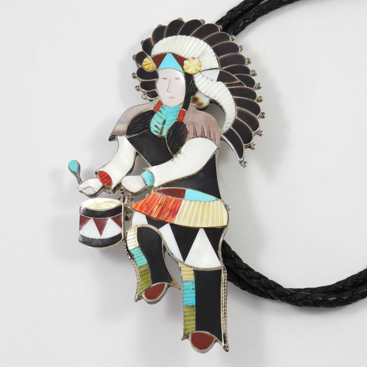 1970s Drummer Bola Tie by Jonathan Beyuka - Garland's