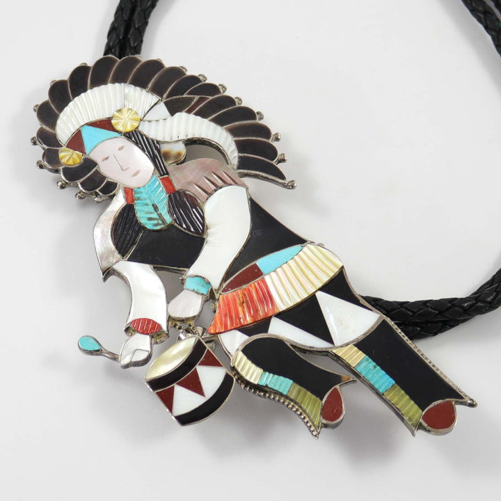 1970s Drummer Bola Tie by Jonathan Beyuka - Garland's