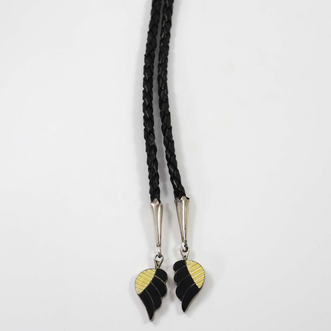 1970s Eagle Dancer Bola Tie by Jonathan Beyuka - Garland's