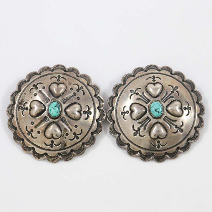 Turquoise Concho Earrings