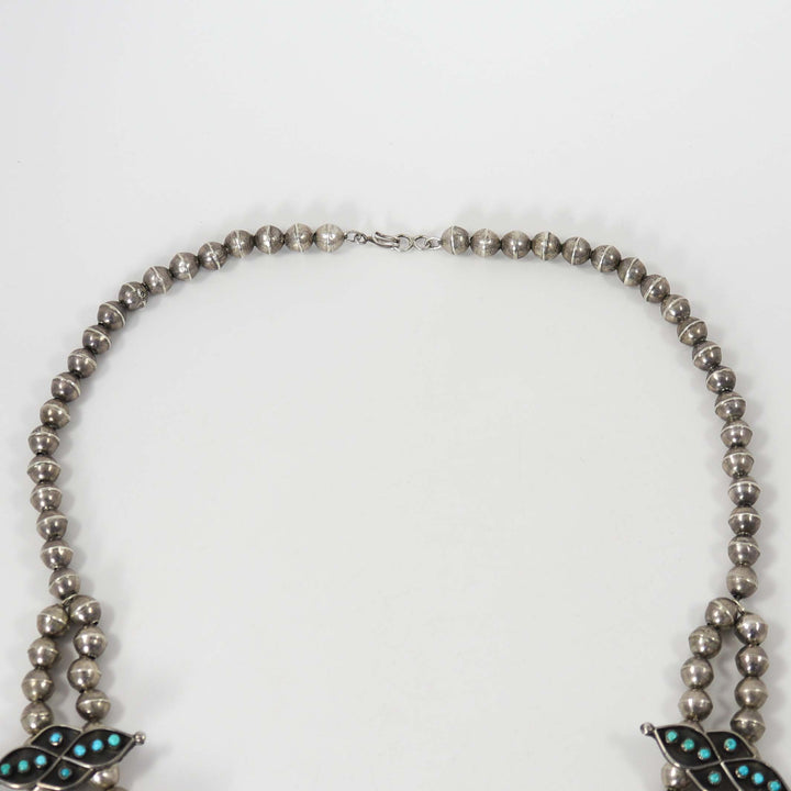 1960s Turquoise Snake Eye Squash Blossom