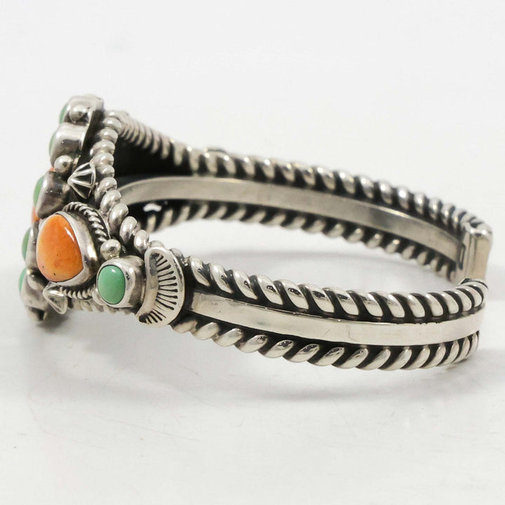 Turquoise and Spiny Oyster Shell Cuff