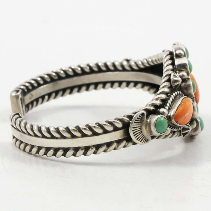 Turquoise and Spiny Oyster Shell Cuff
