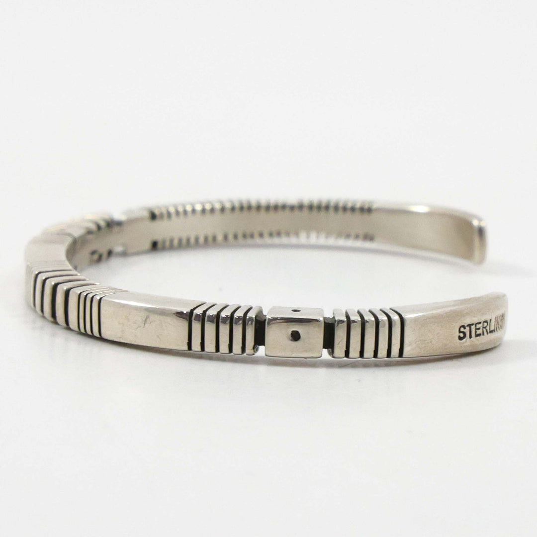Stamped Silver Cuff