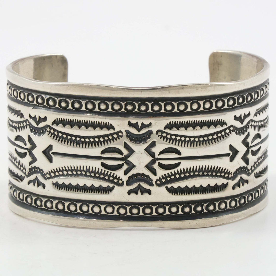 Stamped Silver Cuff