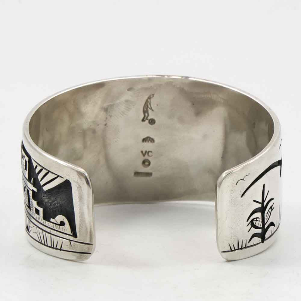 Turquoise Village Scene Cuff