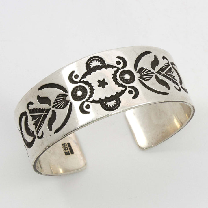 Stamped Silver Cuff