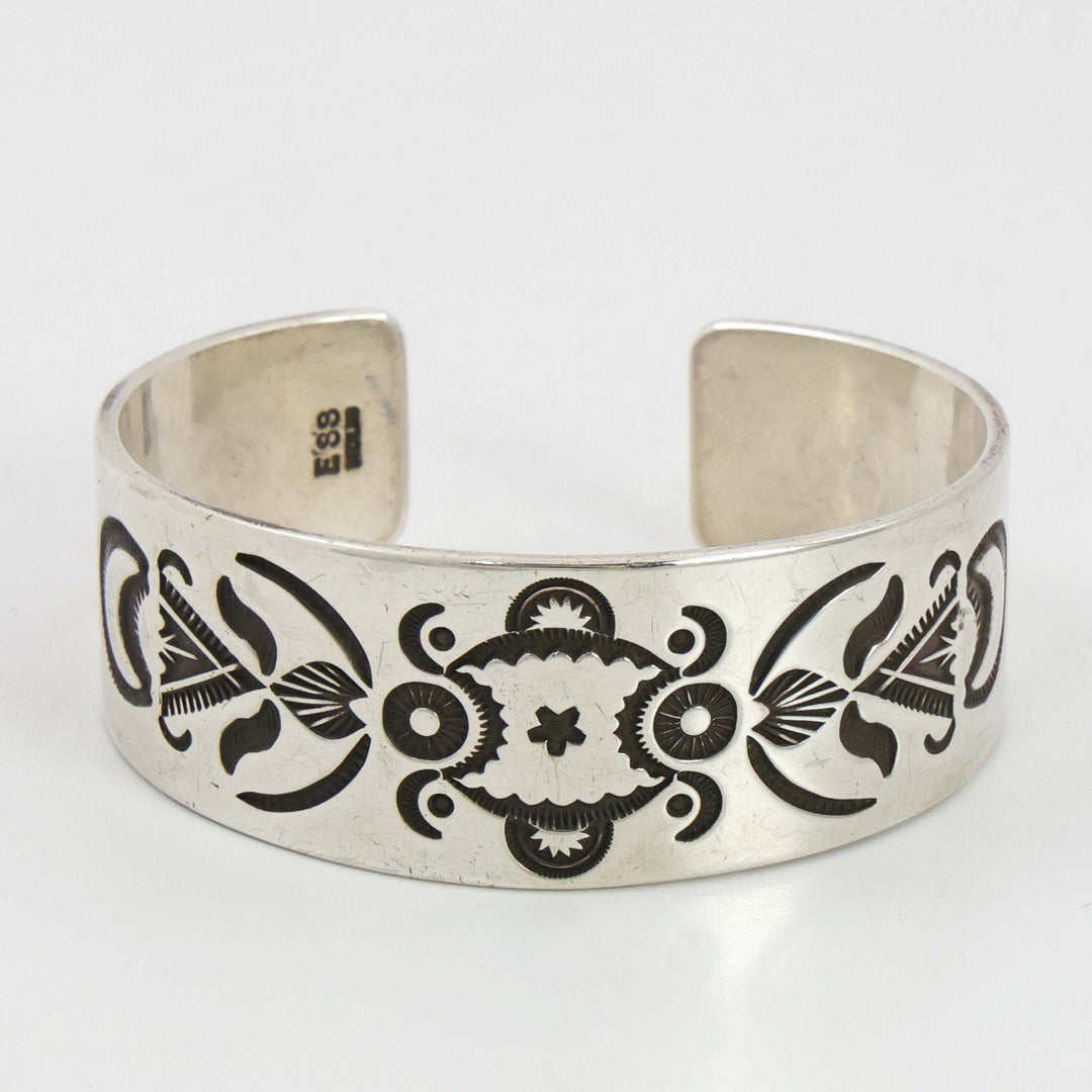 Stamped Silver Cuff