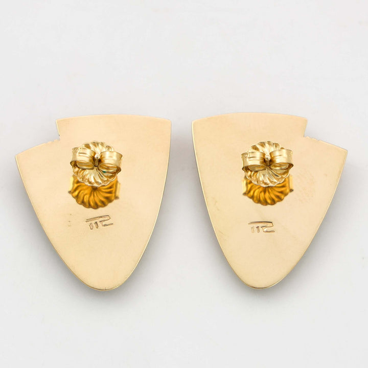Inlaid Gold Earrings