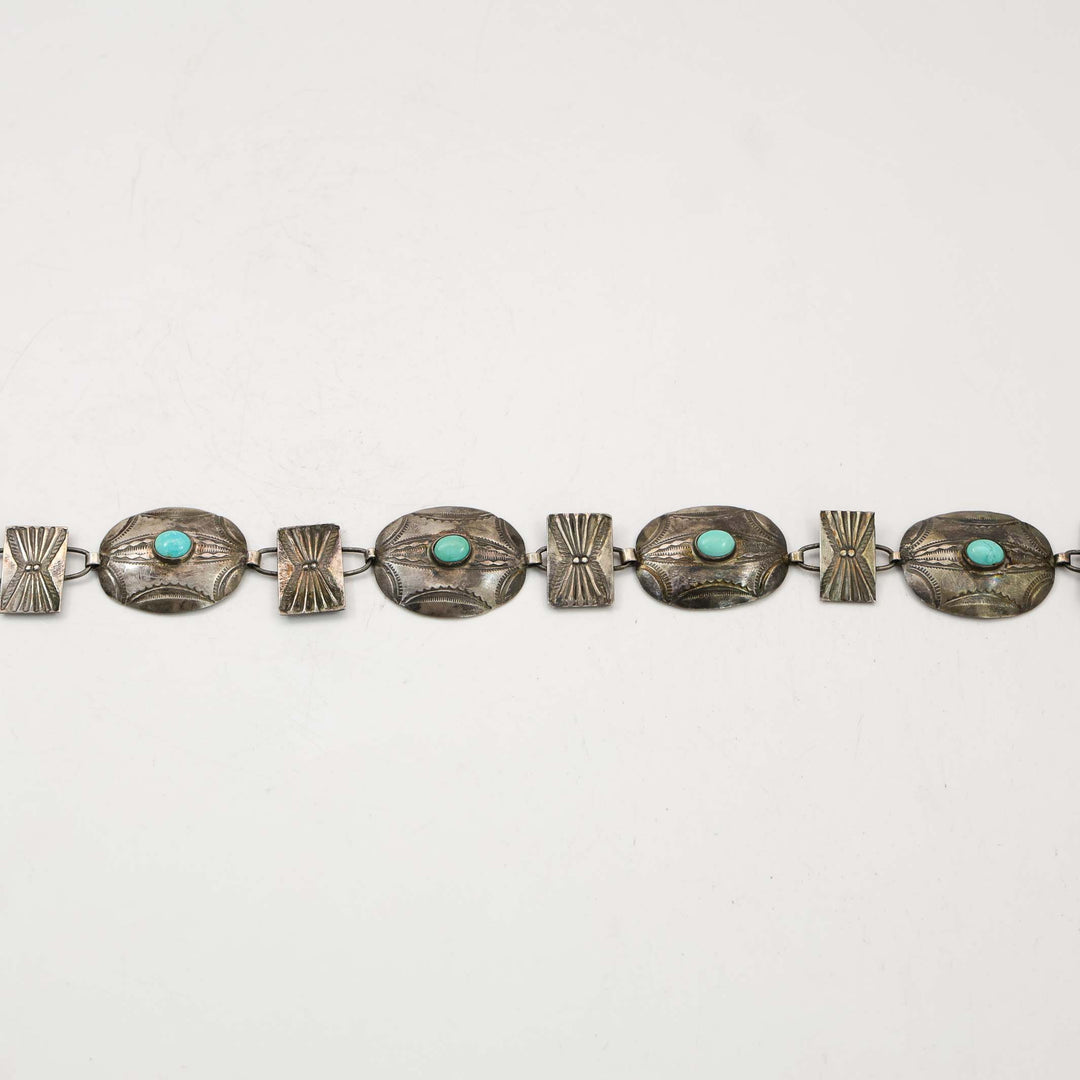 1940s Turquoise Concho Belt