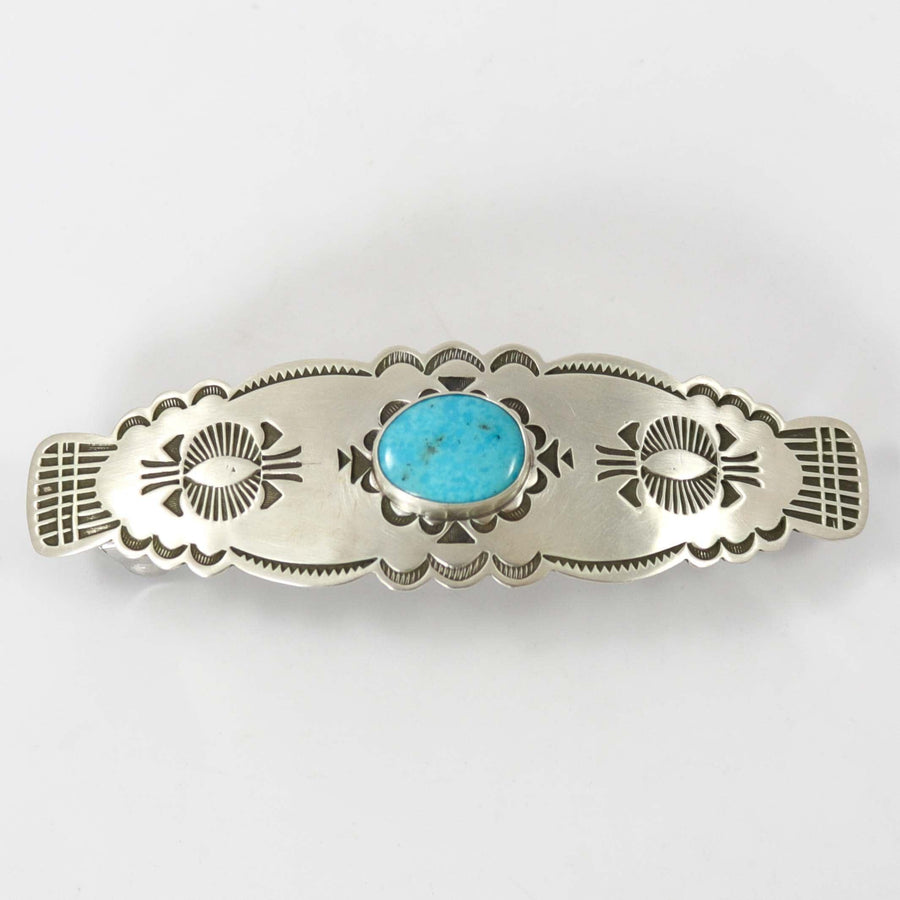 Morenci Turquoise Barrette by Karl Nataani - Garland's