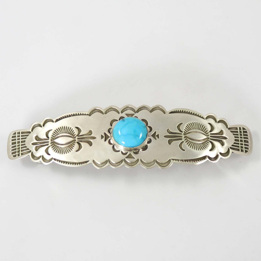 Morenci Turquoise Barrette by Karl Nataani - Garland's