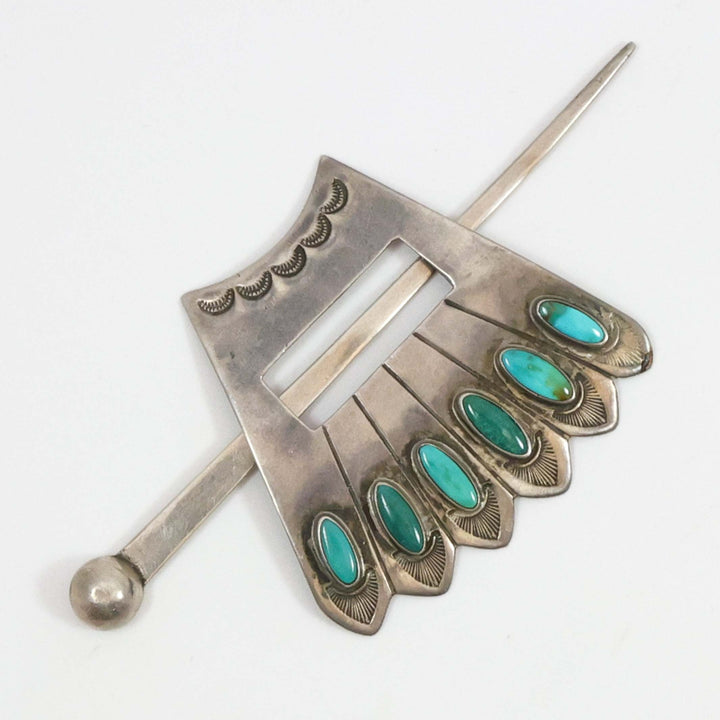 1940s Turquoise Hair Barrette