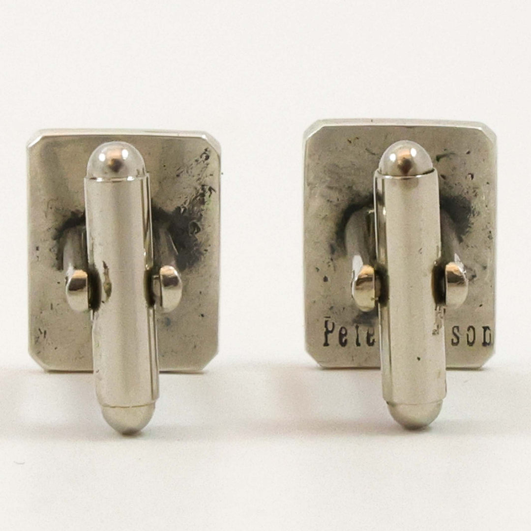 Silver Overlay Cuff Links