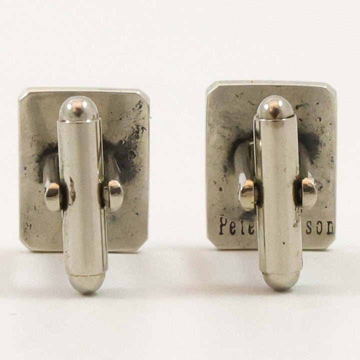 Silver Overlay Cuff Links