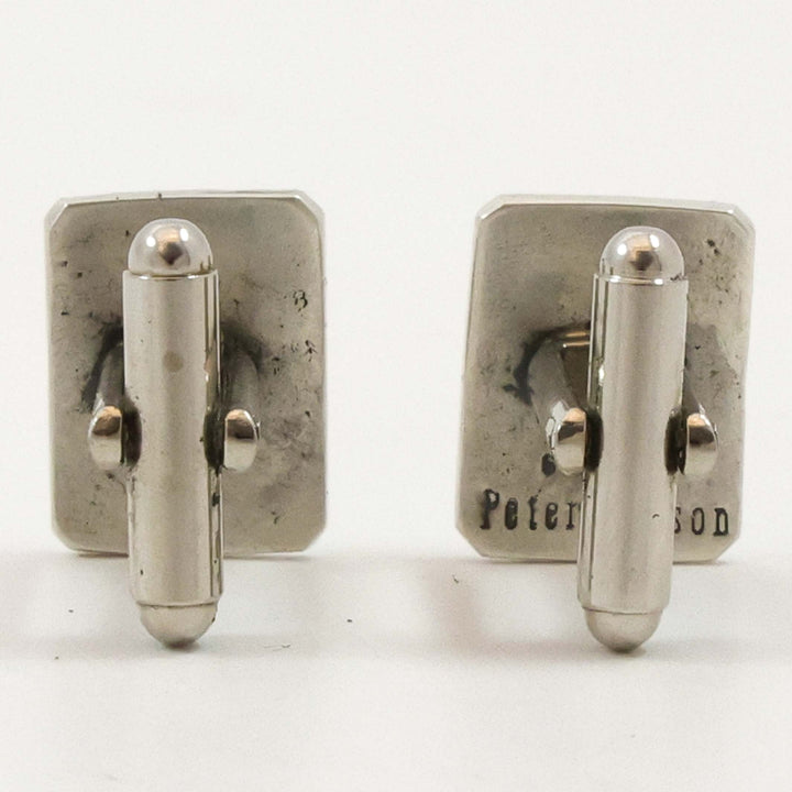 Silver Overlay Cuff Links