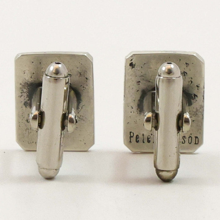 Silver Overlay Cuff Links