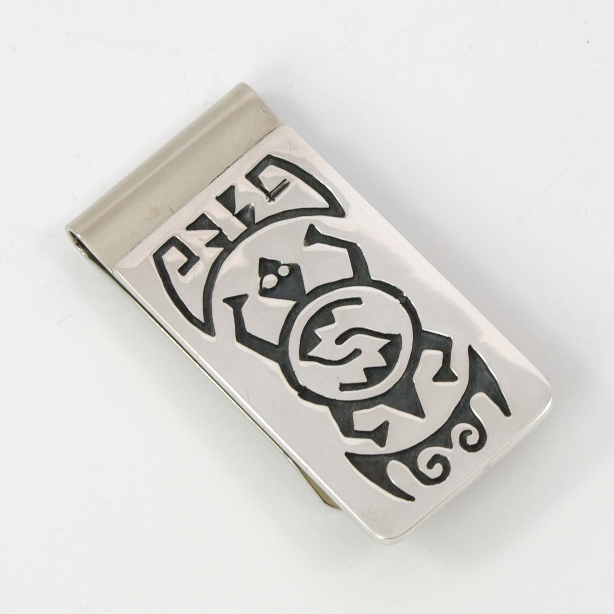 小物 Hopi Alde Qumyintewa Money Clip Amazon.com: Hopi Sterling Silver Money Clip Featuring Turtle
