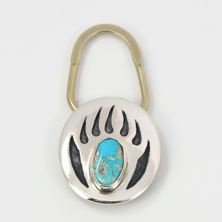 Turquoise Bear Paw Key Ring