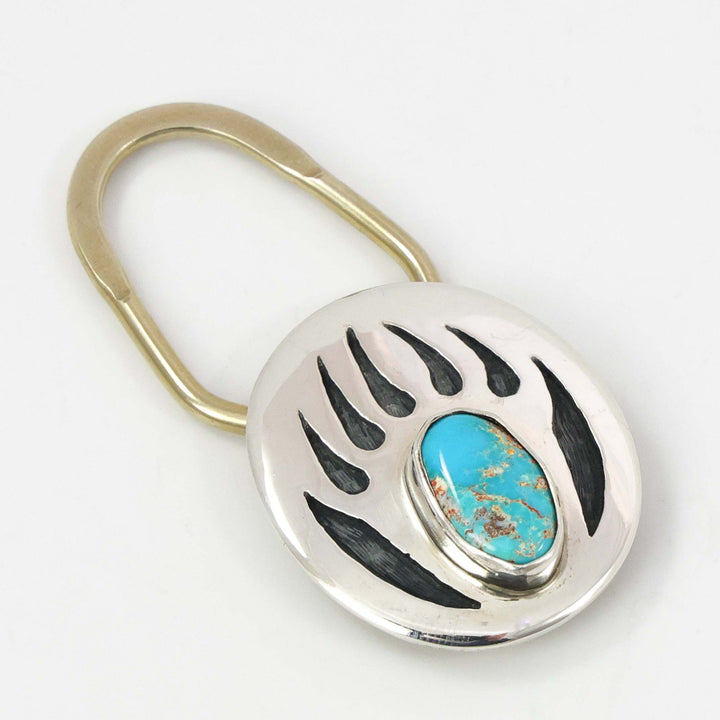 Turquoise Bear Paw Key Ring