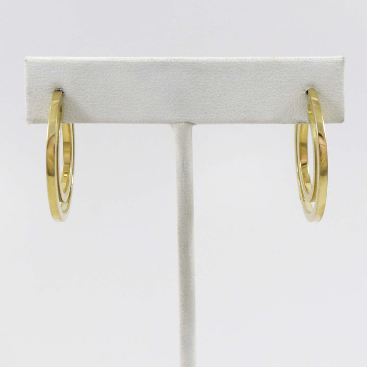 Gold Strata Hoop Earrings