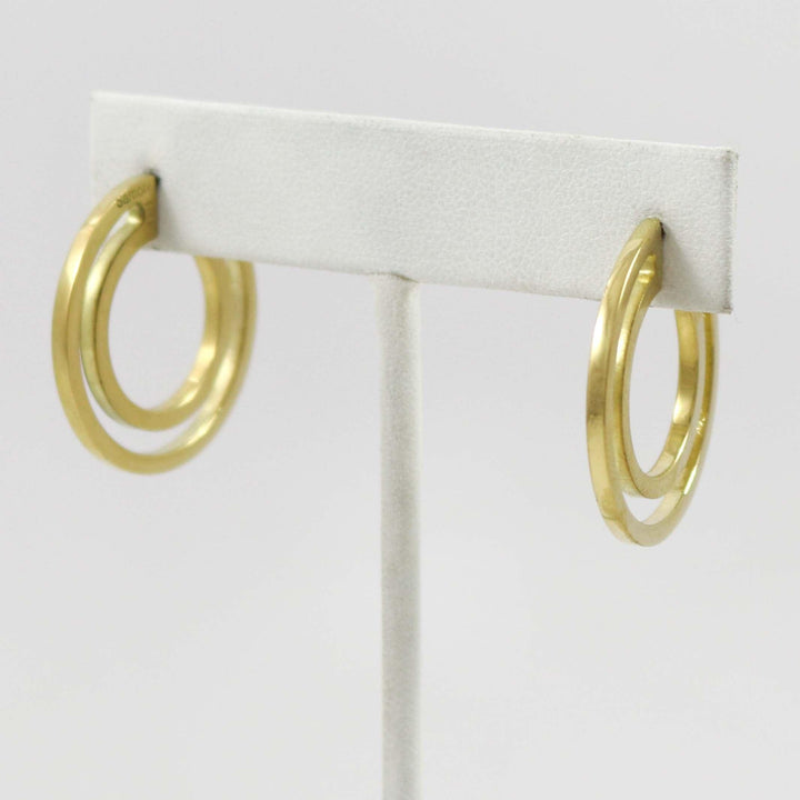 Gold Strata Hoop Earrings