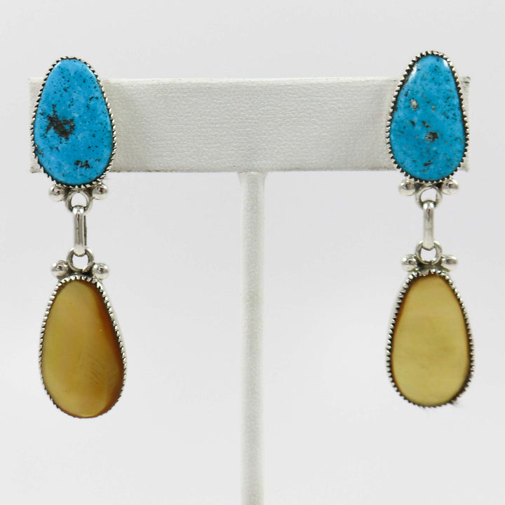Turquoise and Shell Earrings