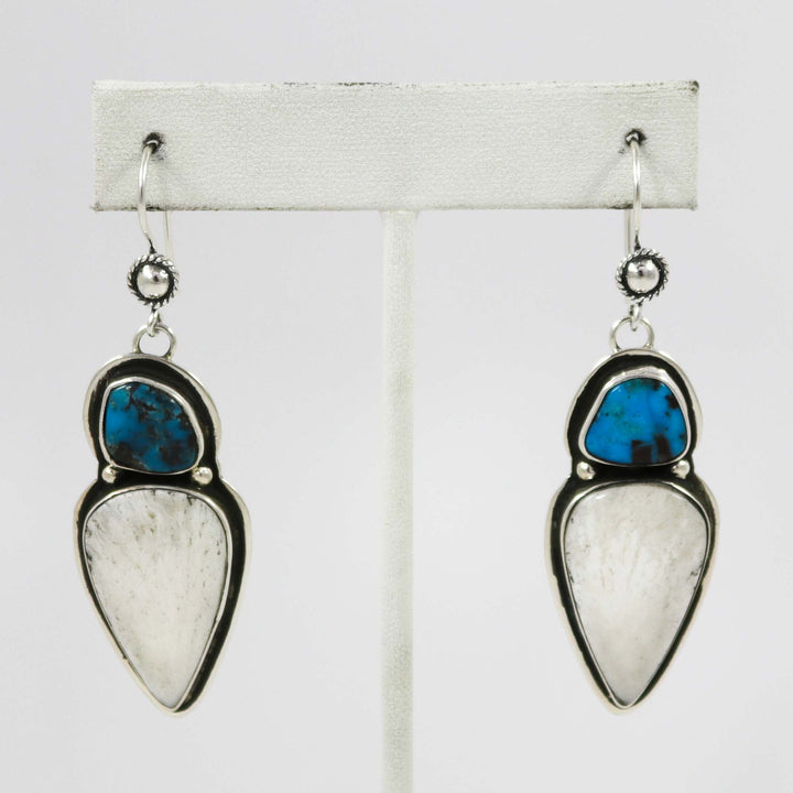 Boucles d'oreilles Bisbee Turquoise et Coquillage