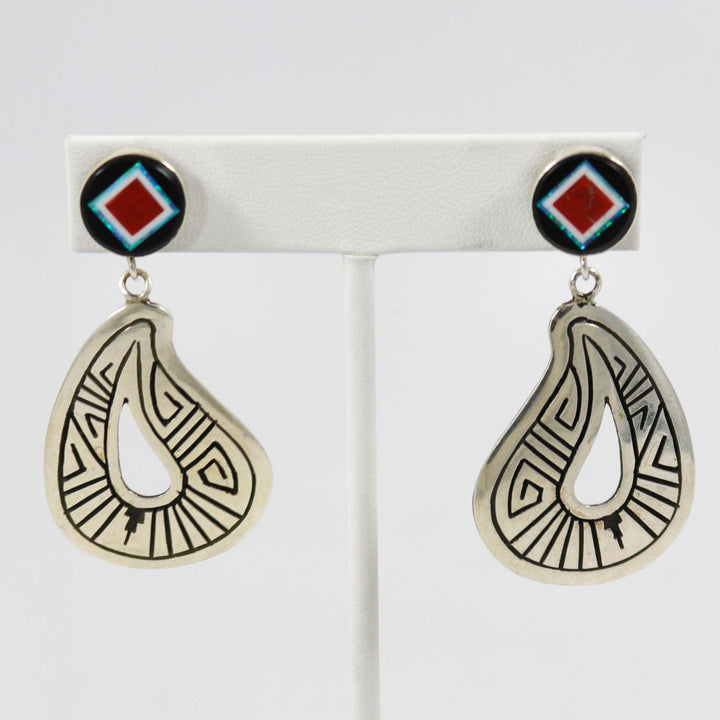 Inlay Earrings by Abraham Begay - Garland's