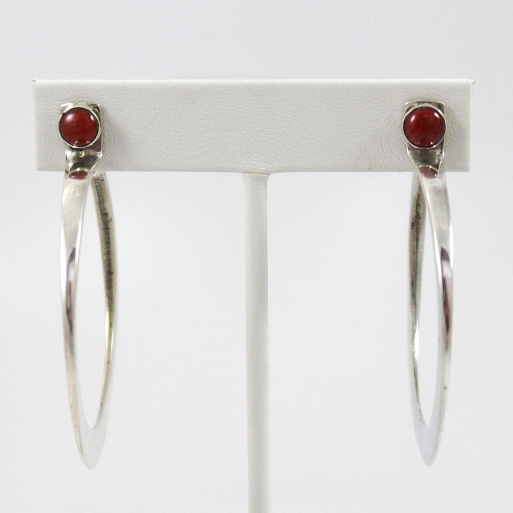 Coral Hoop Earrings by Edison Cummings - Garland's