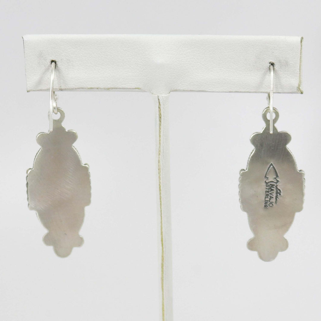 Kingman Turquoise Earrings by Stanley Parker - Garland's