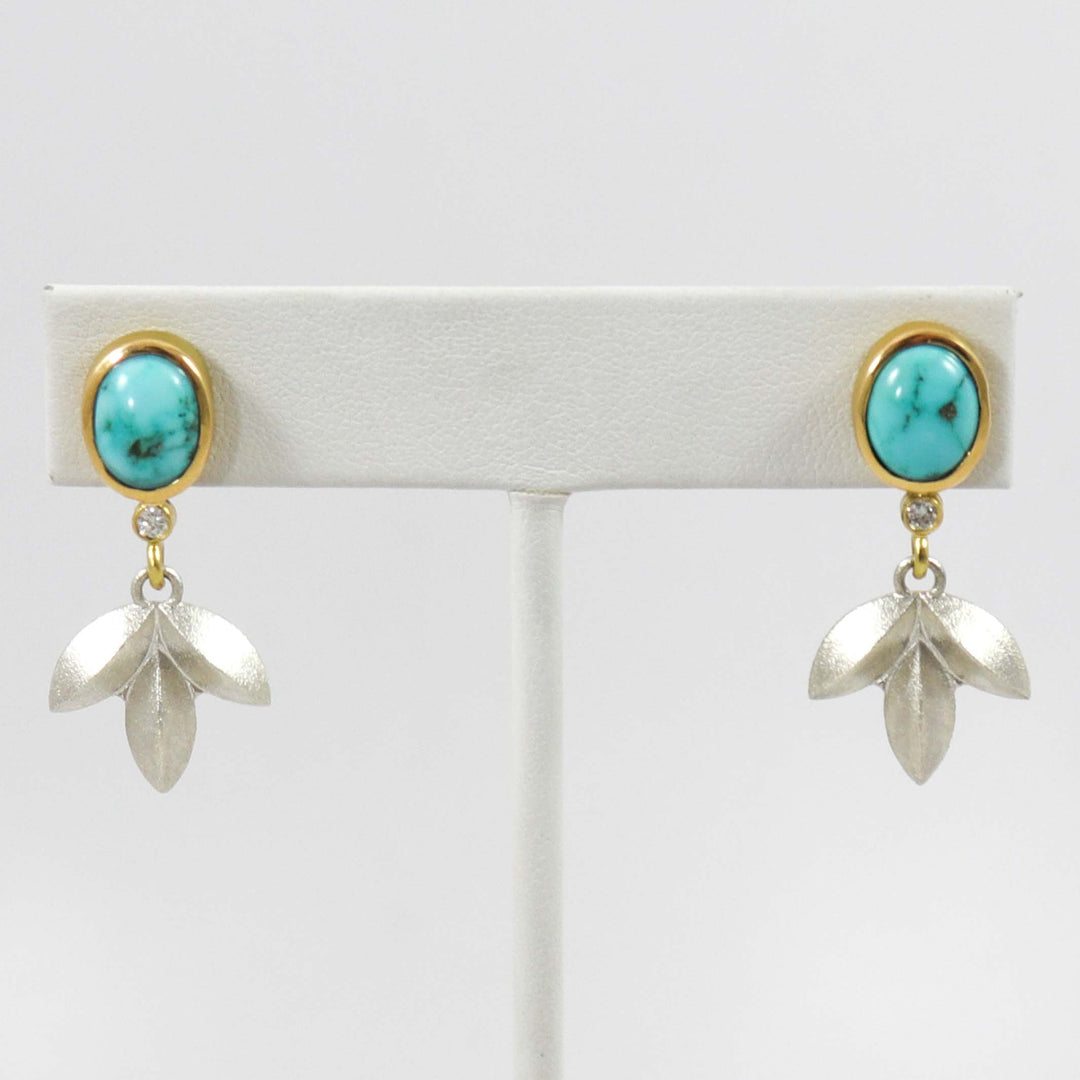 Morenci Turquoise Sweet Pea Earrings
