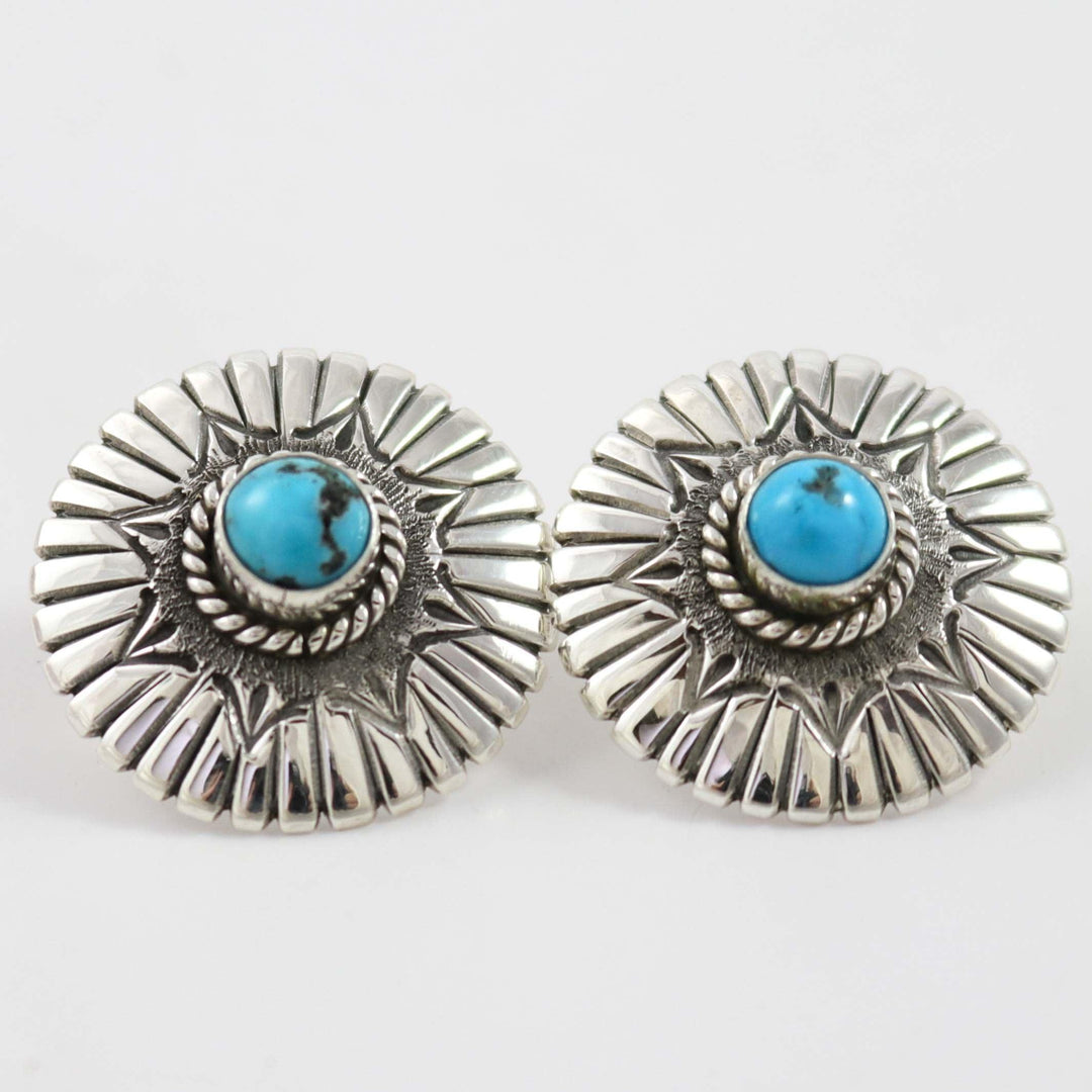 Red Mountain Turquoise Earrings by Thomas Jim - Garland's