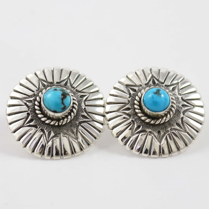Red Mountain Turquoise Earrings by Thomas Jim - Garland's