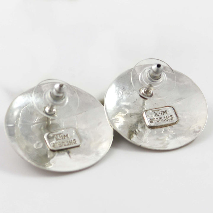 Stamped Silver Earrings by Thomas Jim - Garland's